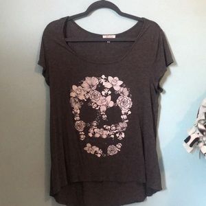 Skull floral shirt